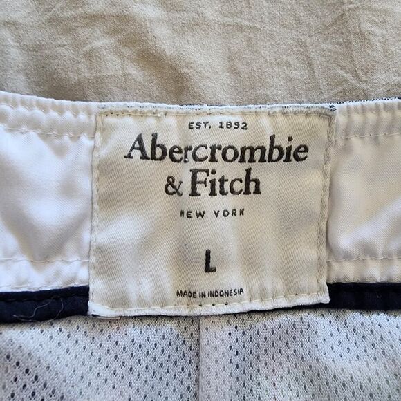 Abercrombie & Fitch blue plaid swim trunks board shorts mens size L - Picture 5 of 8